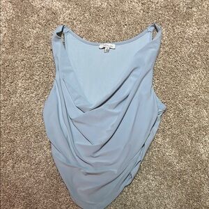 Elegant Blue Sleeveless Top